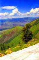 Burkhatskiy Pass. Rocky districts of Kazakhstan