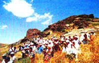 Kazygurt Holy Mountain. Rocky districts of Kazakhstan