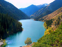 Kolsay Lakes. Kazakhstan nature